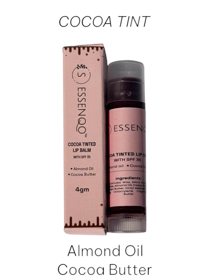 ESSENQO Cocoa Tinted Lip Balm with SPF 35 (4 gm)