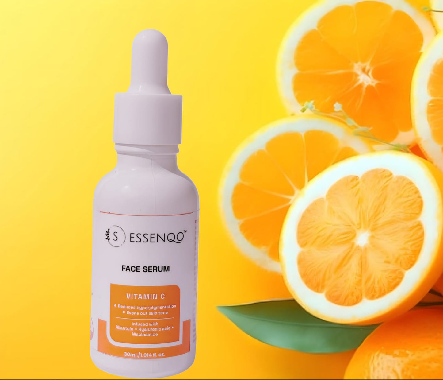 ESSENQO Vitamin C Face Serum with Allantoin, Hyaluronic acid and Niacinamide (30 ml)